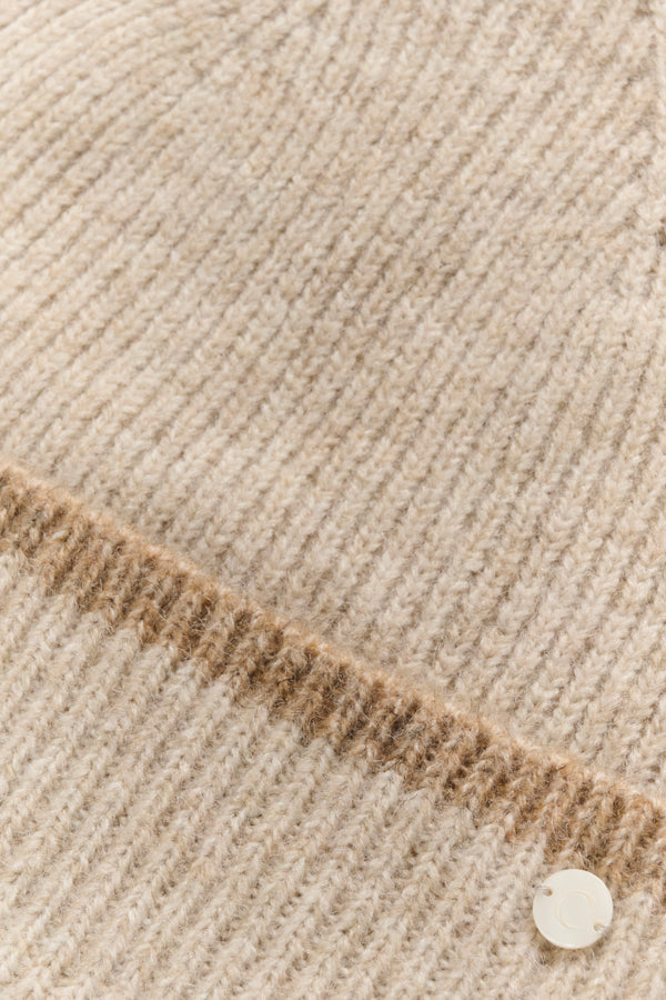 CRWABAN KNIT HOOD BEIGE