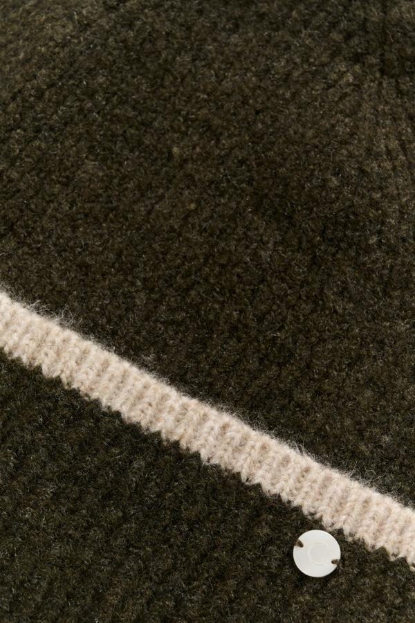 CRWABAN KNIT HOOD GRØNN MELANGE
