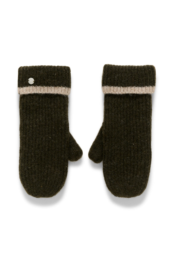 CRWABAN KNIT MITTENS GRØNN MELANGE
