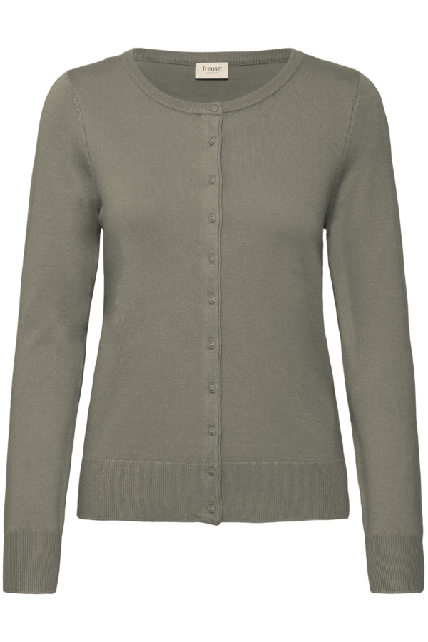 FRZUBASIC CARDIGAN AGAVE GRØNN