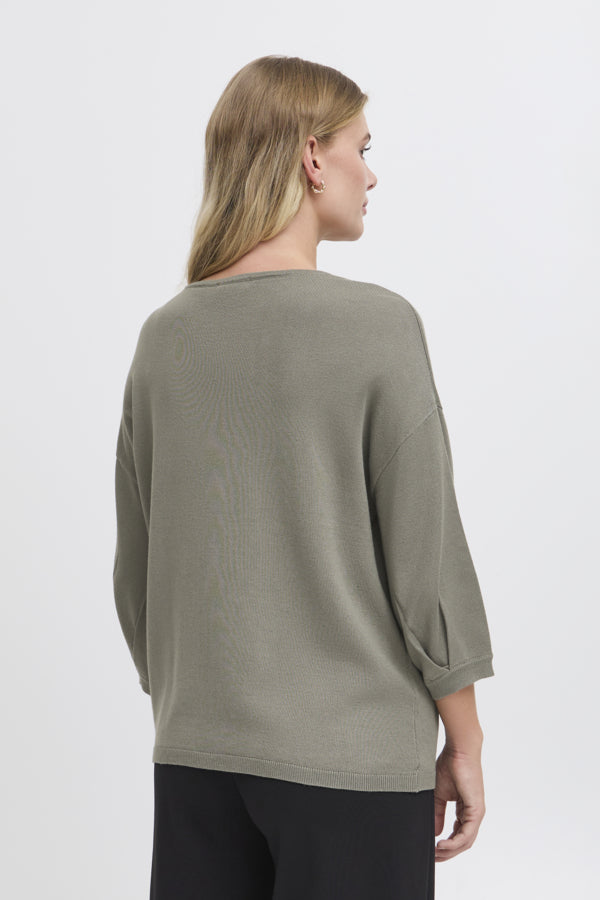 FRCLIA PULLOVER OLIVENGRØNN