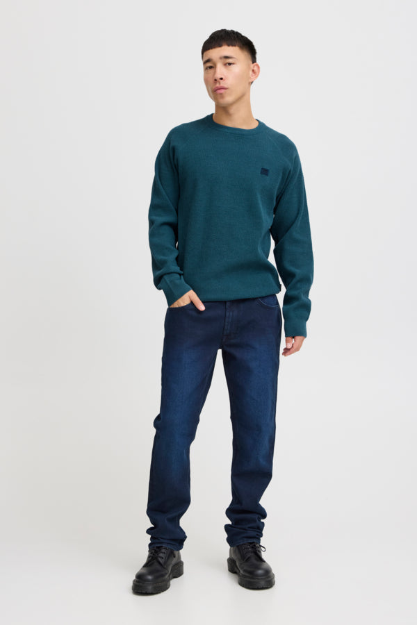 KNITTED PULLOVER BLÅ