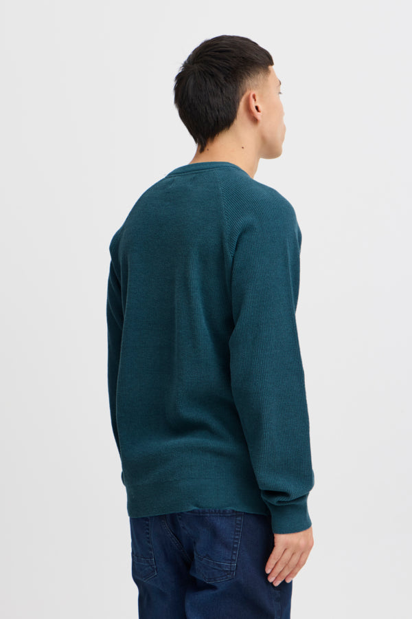 KNITTED PULLOVER BLÅ