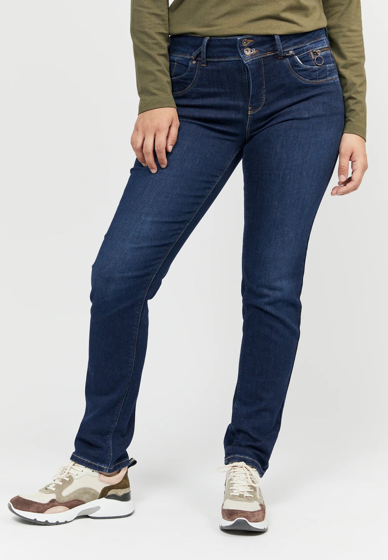 HANNAH STRAIGHT LEGS JEANS - DARK BLUE