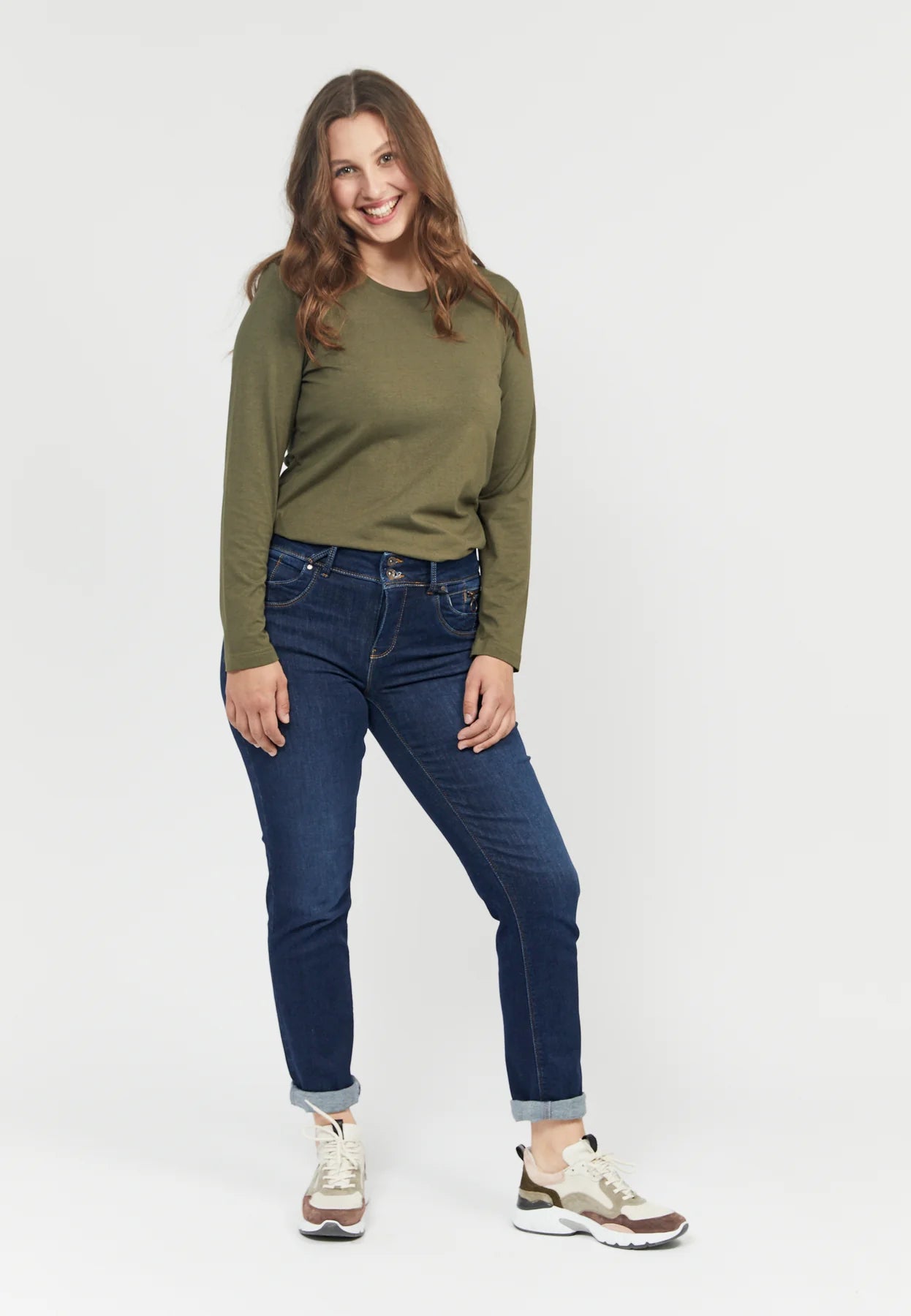HANNAH STRAIGHT LEGS JEANS - DARK BLUE