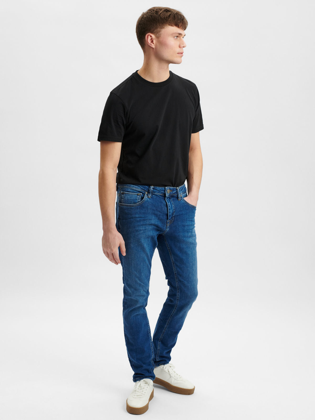 JONES SLIM FIT JEANS - K3870 MID BLUE DENIM