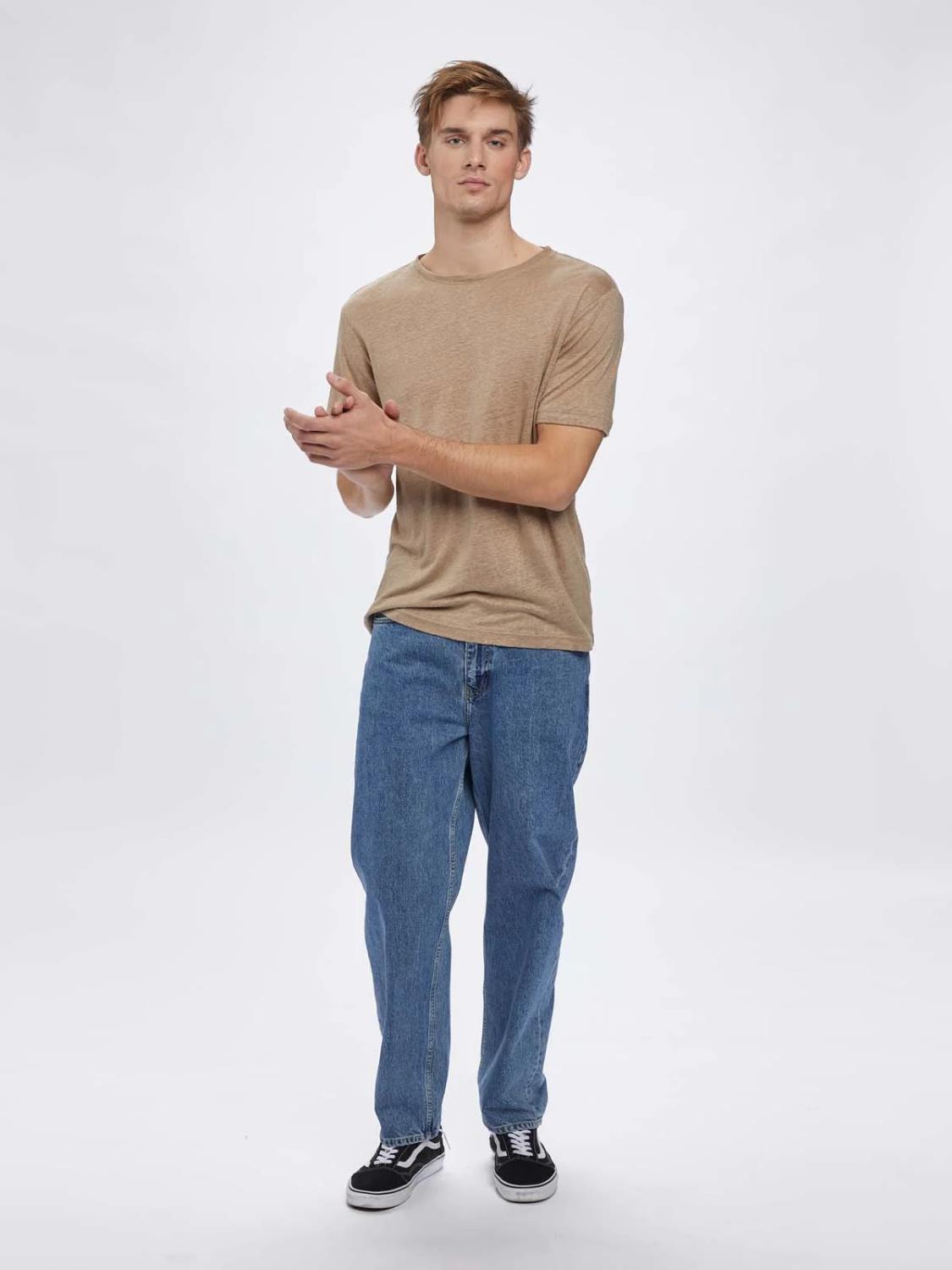 DUKE LINEN SS TEE - CORIANDER