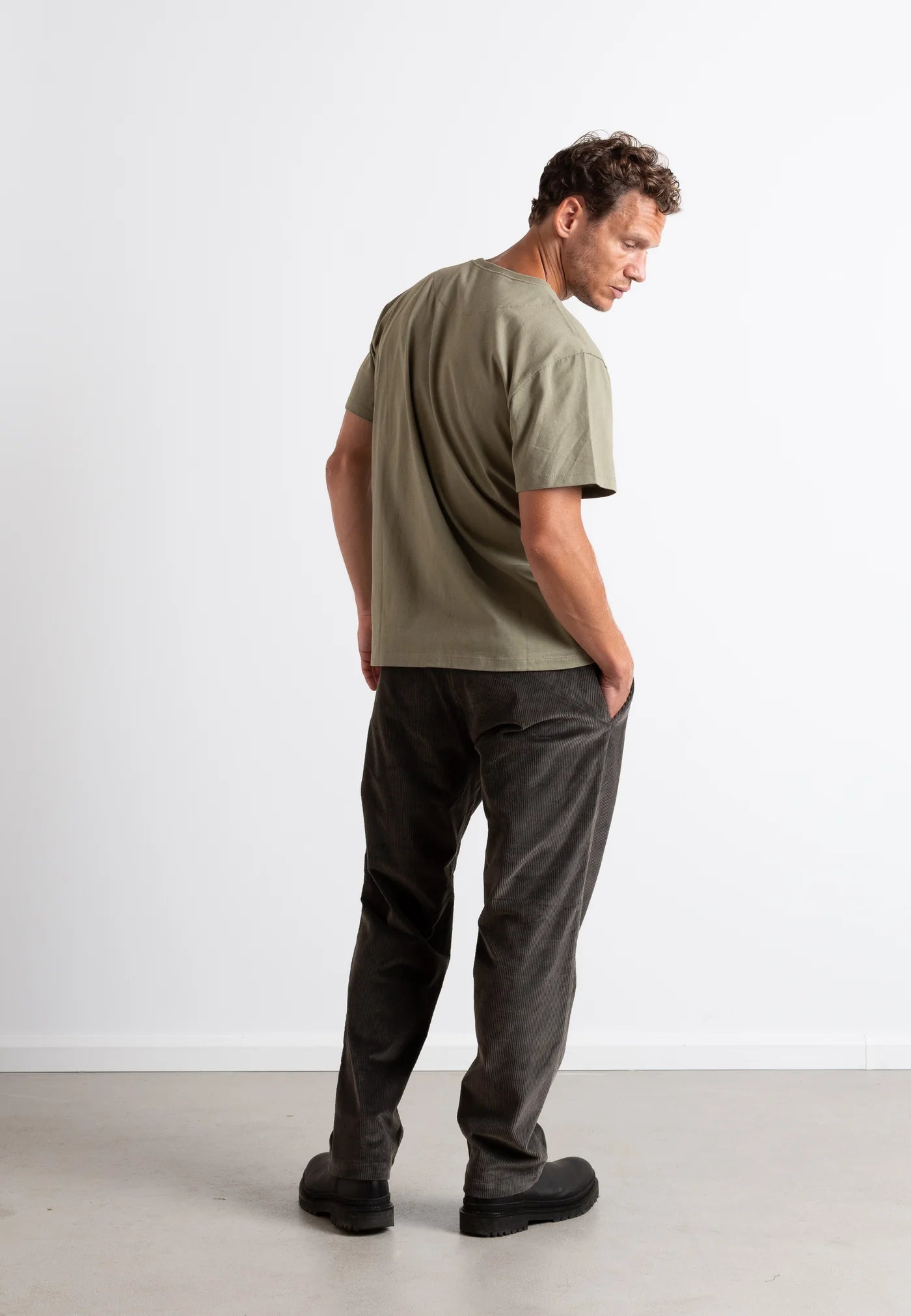 COHEN LOGO COTTON T-SHIRT DUSTY GREEN