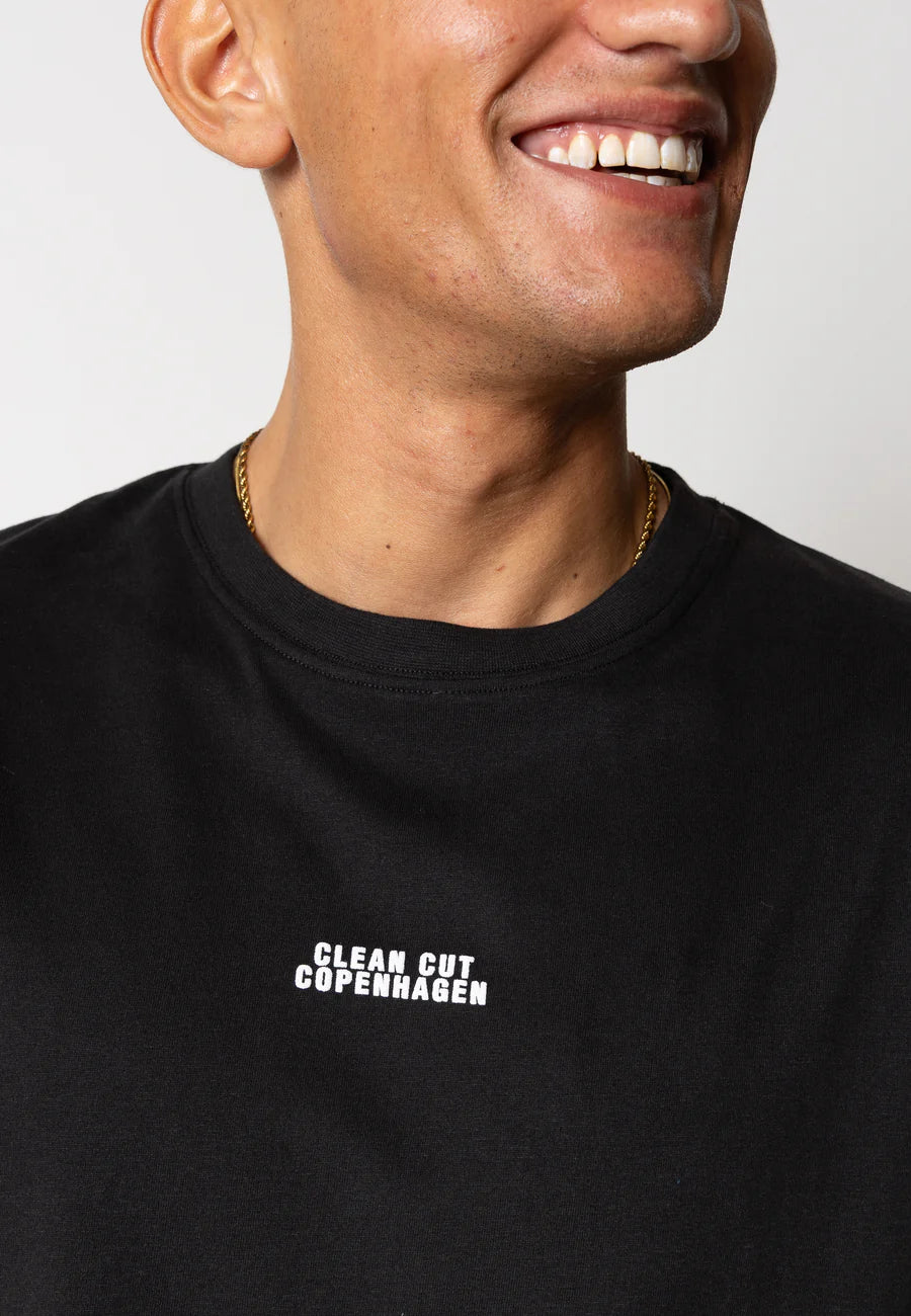 COHEN LOGO COTTON T-SHIRT SVART