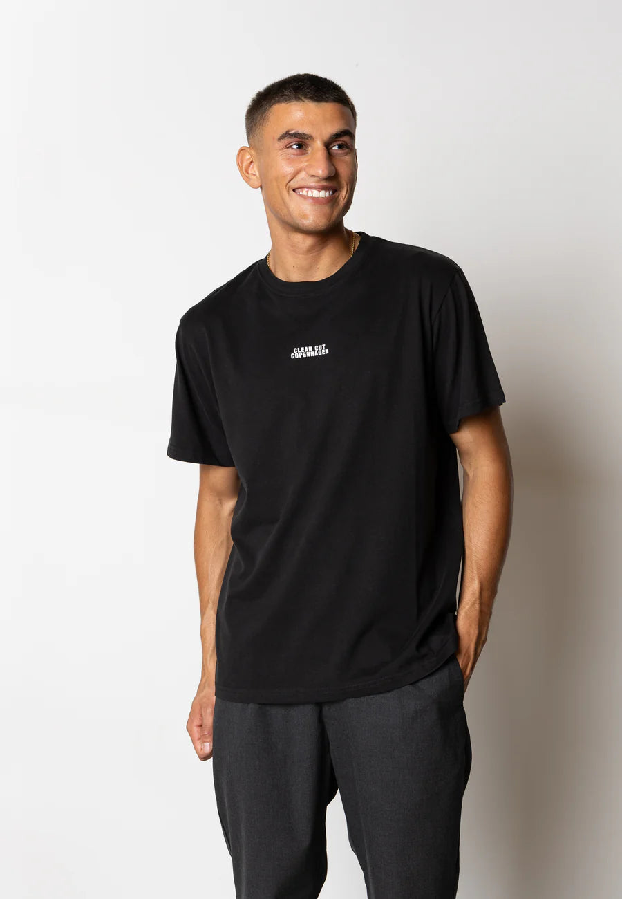 COHEN LOGO COTTON T-SHIRT SVART