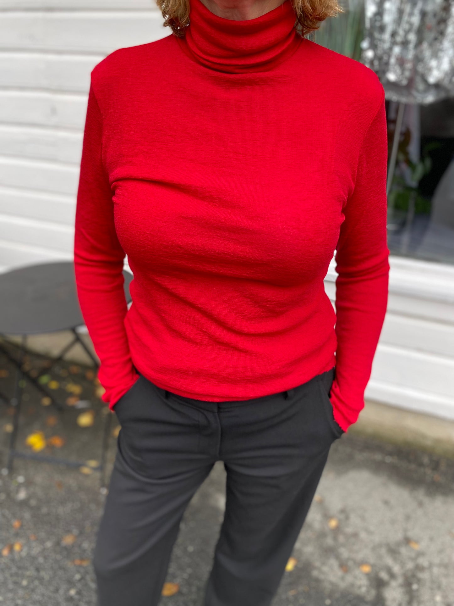 100% MERINOWOOL ROLL NECK SHIRT