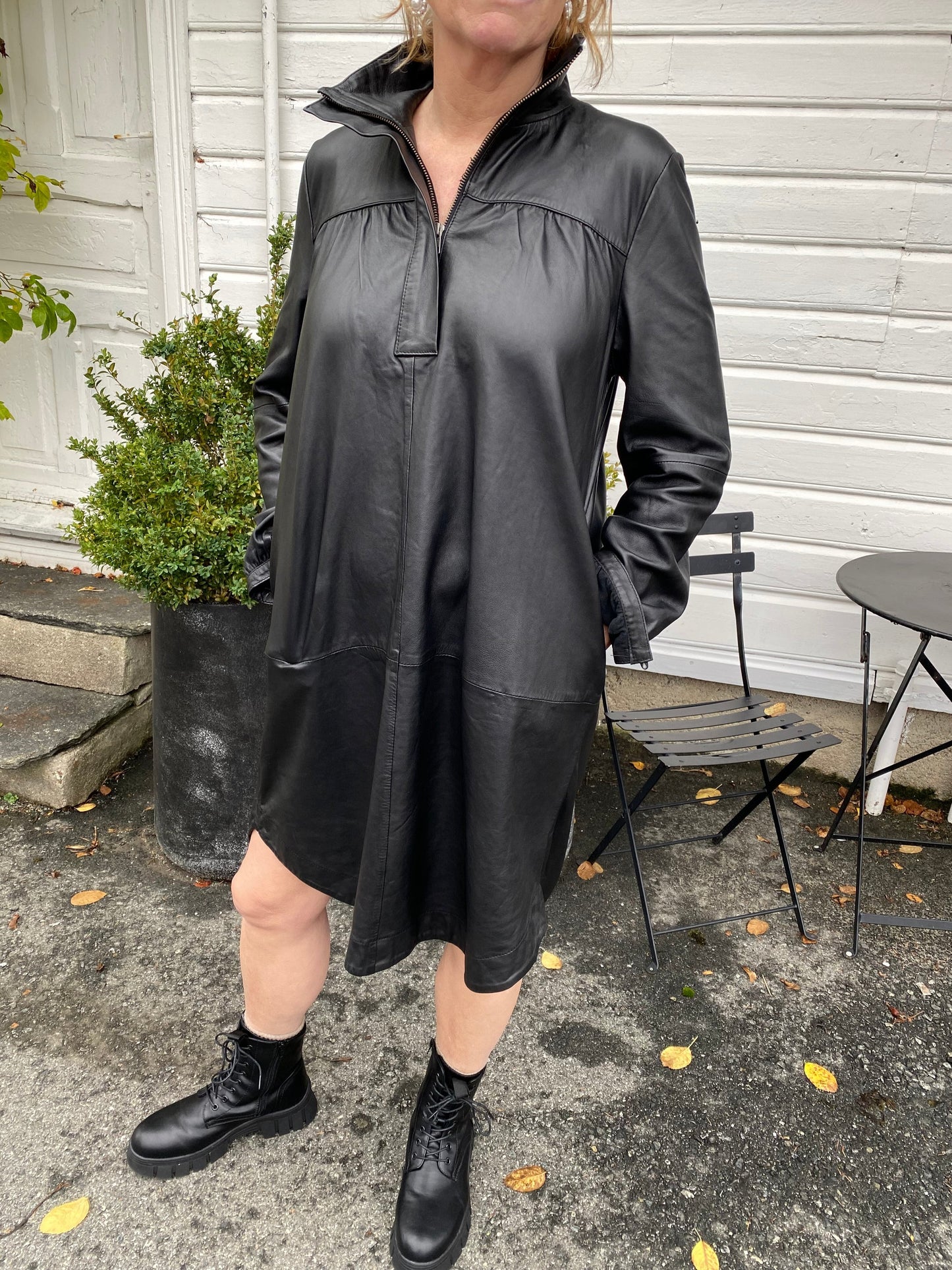 POLO DRESS LEATHER BLACK