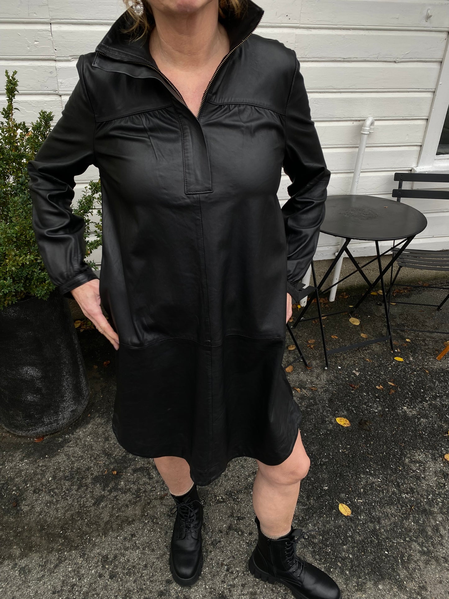 POLO DRESS LEATHER BLACK