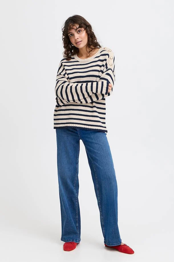 FRBELINDA PU 1 STRIKKET PULLOVER
