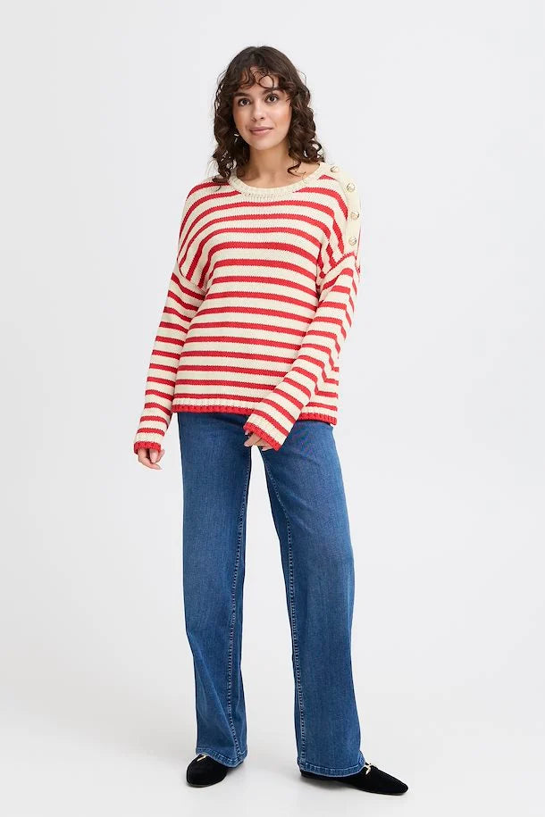 FRBELINDA PU 1 STRIKKET PULLOVER