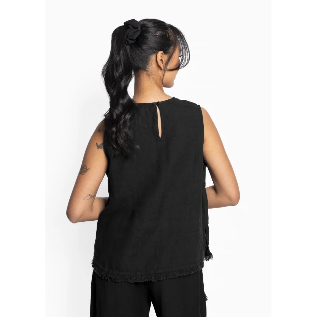LILA LINEN TOP