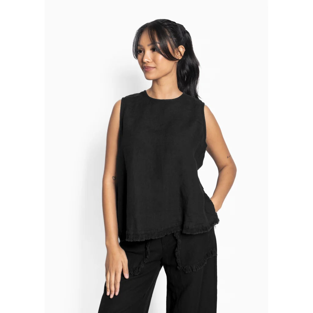 LILA LINEN TOP